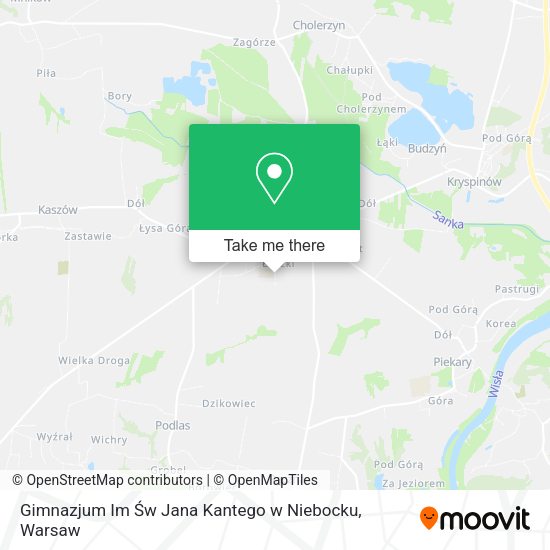 Gimnazjum Im Św Jana Kantego w Niebocku map