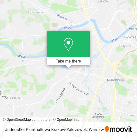 Jednostka Paintballowa Kraków-Zakrzówek map