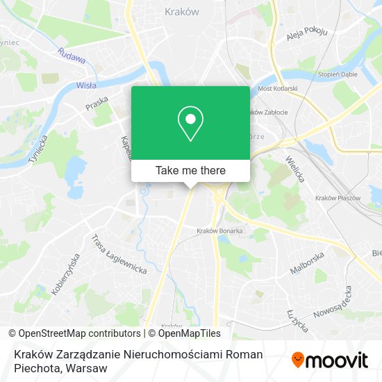 Kraków Zarządzanie Nieruchomościami Roman Piechota map