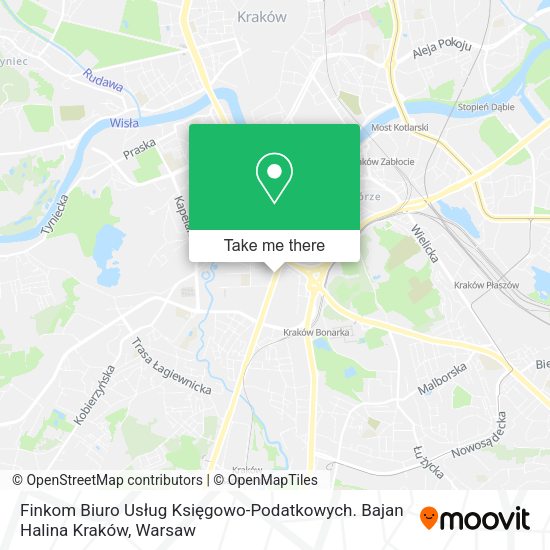 Finkom Biuro Usług Księgowo-Podatkowych. Bajan Halina Kraków map