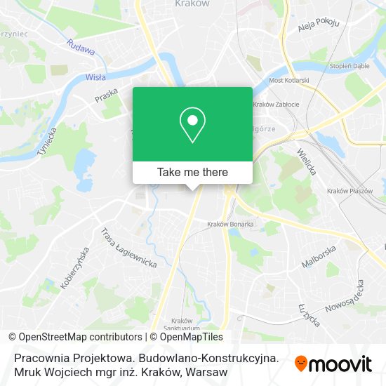 Pracownia Projektowa. Budowlano-Konstrukcyjna. Mruk Wojciech mgr inż. Kraków map