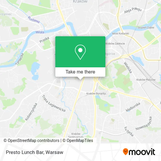 Карта Presto Lunch Bar
