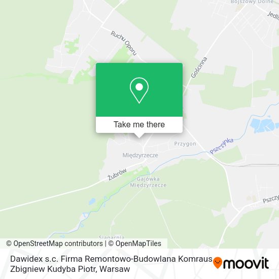 Dawidex s.c. Firma Remontowo-Budowlana Komraus Zbigniew Kudyba Piotr map