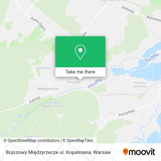 Bojszowy Międzyrzecze ul. Kopalniana map