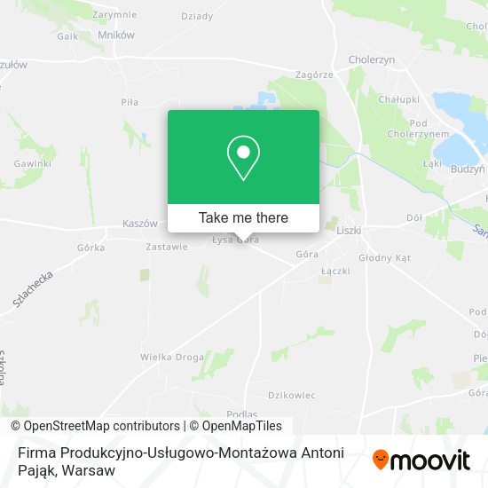 Firma Produkcyjno-Usługowo-Montażowa Antoni Pająk map