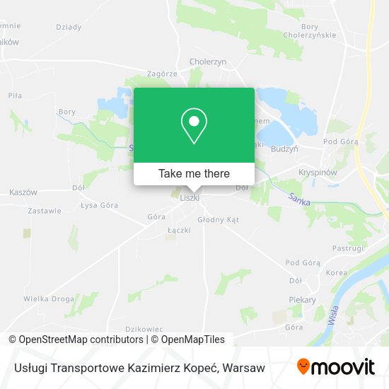 Usługi Transportowe Kazimierz Kopeć map