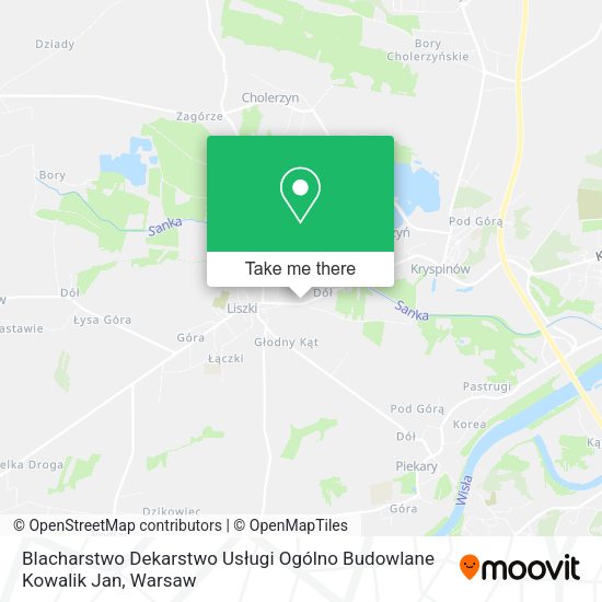 Blacharstwo Dekarstwo Usługi Ogólno Budowlane Kowalik Jan map