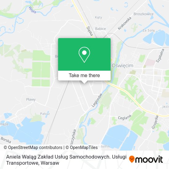 Aniela Waląg Zakład Usług Samochodowych. Usługi Transportowe map