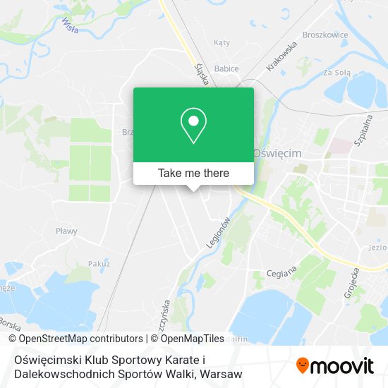 Oświęcimski Klub Sportowy Karate i Dalekowschodnich Sportów Walki map