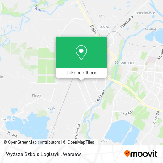 Карта Wyższa Szkoła Logistyki
