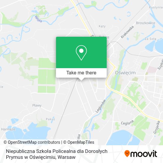 Niepubliczna Szkoła Policealna dla Dorosłych Prymus w Oświęcimiu map