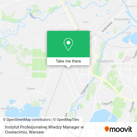 Карта Instytut Profesjonalnej Wiedzy Manager w Oswiecimiu