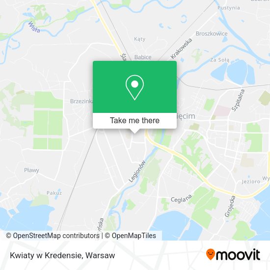 Kwiaty w Kredensie map