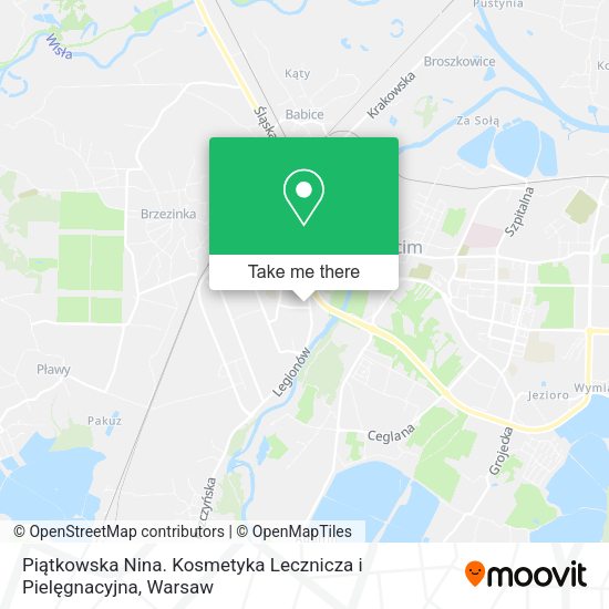 Piątkowska Nina. Kosmetyka Lecznicza i Pielęgnacyjna map