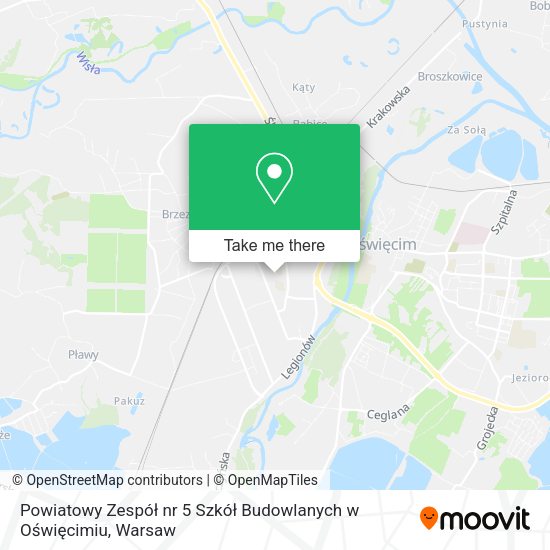 Powiatowy Zespół nr 5 Szkół Budowlanych w Oświęcimiu map