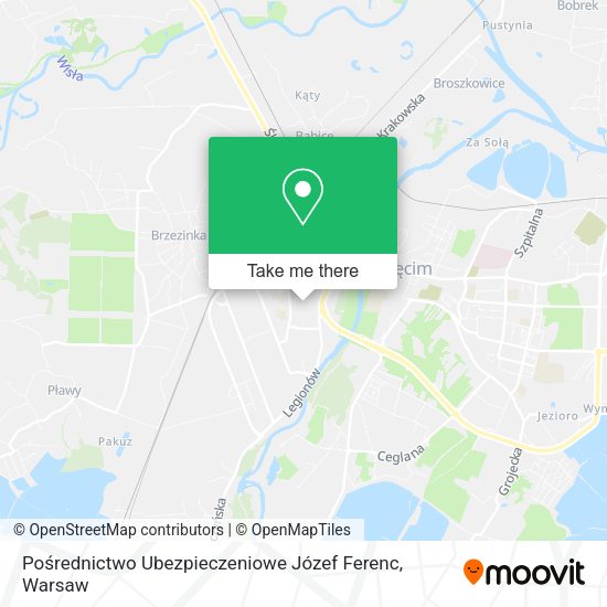 Pośrednictwo Ubezpieczeniowe Józef Ferenc map