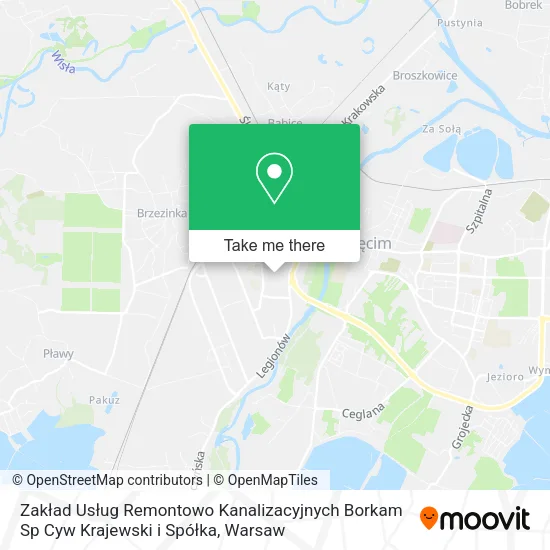 Zakład Usług Remontowo Kanalizacyjnych Borkam Sp Cyw Krajewski i Spółka map