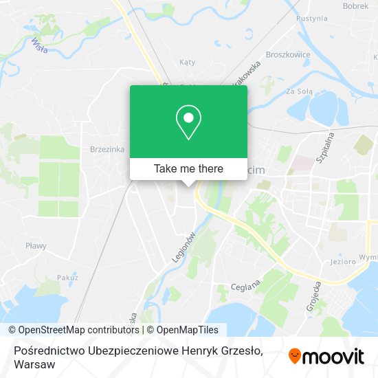 Pośrednictwo Ubezpieczeniowe Henryk Grzesło map