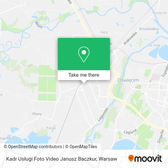 Kadr Usługi Foto Video Janusz Baczkur map