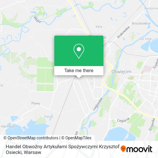 Handel Obwoźny Artykułami Spożywczymi Krzysztof Osiecki map