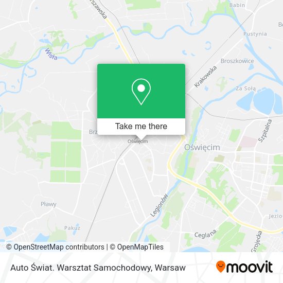 Auto Świat. Warsztat Samochodowy map