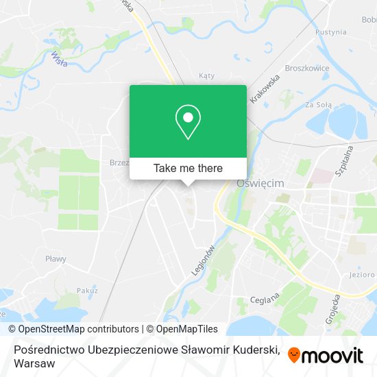 Pośrednictwo Ubezpieczeniowe Sławomir Kuderski map