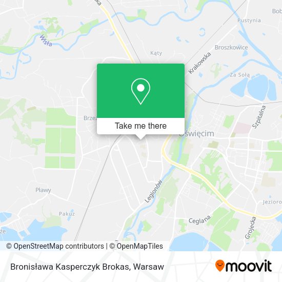 Bronisława Kasperczyk Brokas map