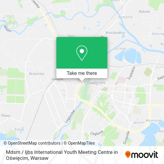 Mdsm / Ijbs International Youth Meeting Centre in Oświęcim map