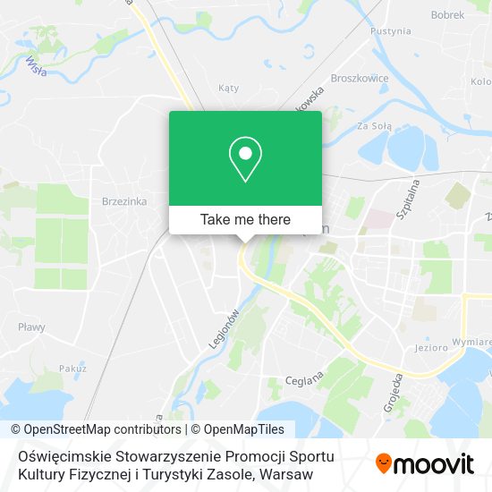 Oświęcimskie Stowarzyszenie Promocji Sportu Kultury Fizycznej i Turystyki Zasole map