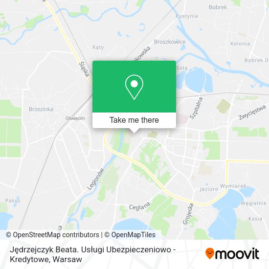 Jędrzejczyk Beata. Usługi Ubezpieczeniowo - Kredytowe map