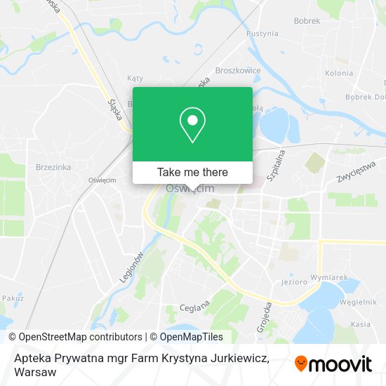 Карта Apteka Prywatna mgr Farm Krystyna Jurkiewicz