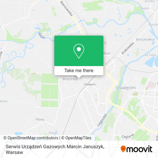 Serwis Urządzeń Gazowych Marcin Januszyk map