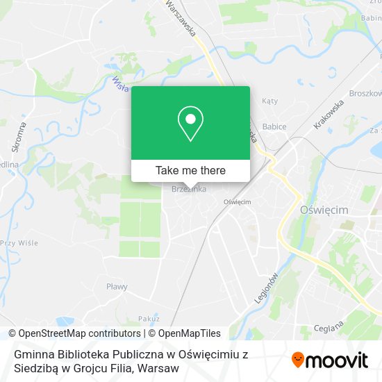 Gminna Biblioteka Publiczna w Oświęcimiu z Siedzibą w Grojcu Filia map