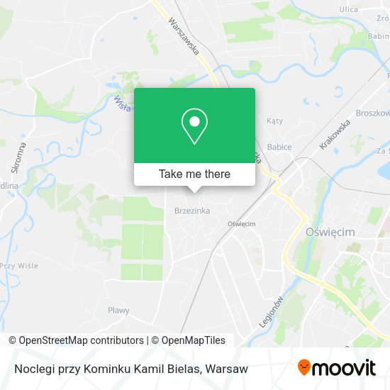 Noclegi przy Kominku Kamil Bielas map