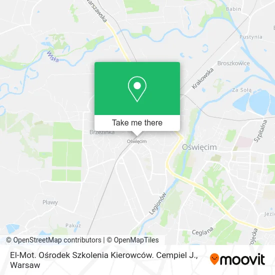 Карта El-Mot. Ośrodek Szkolenia Kierowców. Cempiel J.