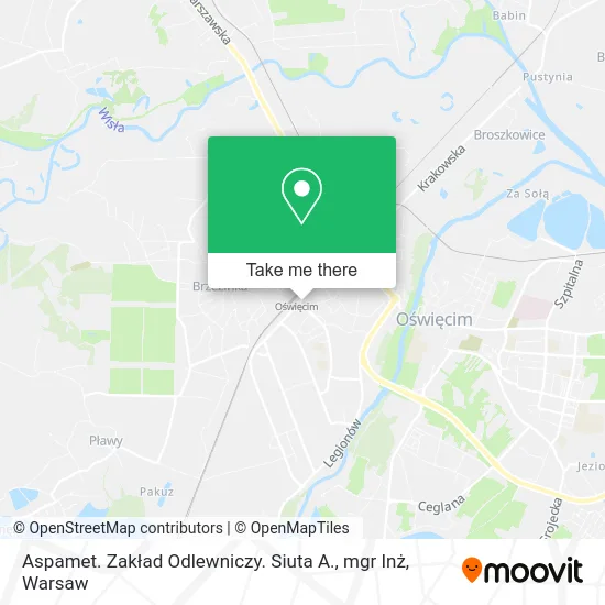 Карта Aspamet. Zakład Odlewniczy. Siuta A., mgr Inż