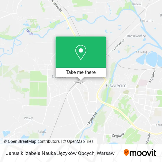 Карта Janusik Izabela Nauka Języków Obcych