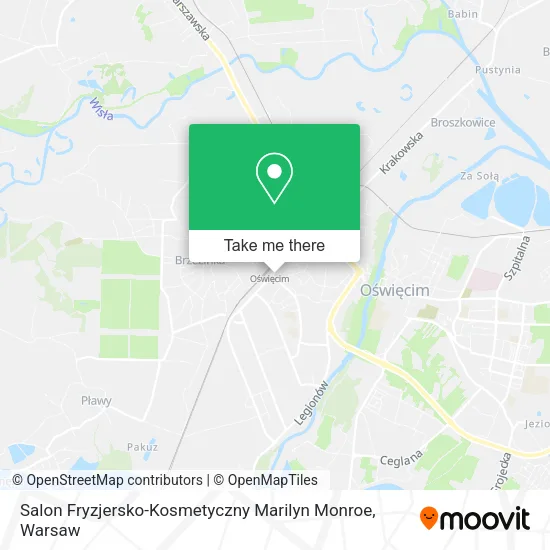 Карта Salon Fryzjersko-Kosmetyczny Marilyn Monroe