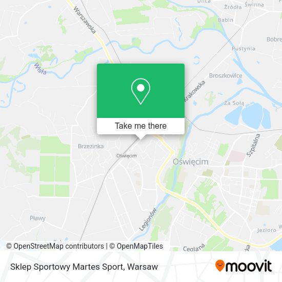 Sklep Sportowy Martes Sport map