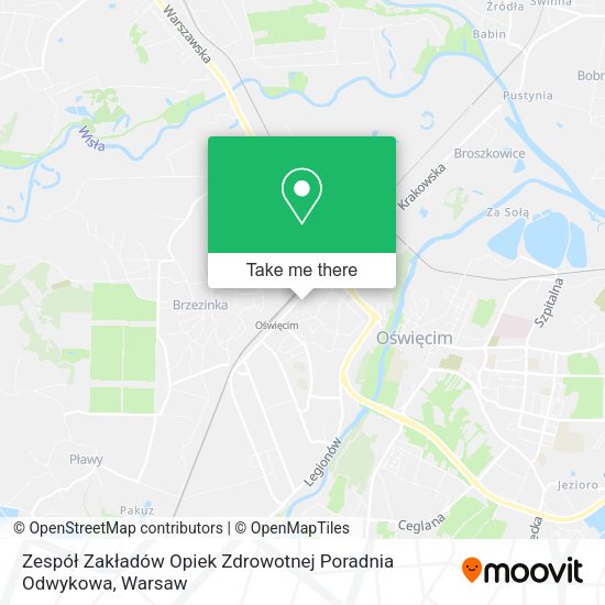 Zespół Zakładów Opiek Zdrowotnej Poradnia Odwykowa map