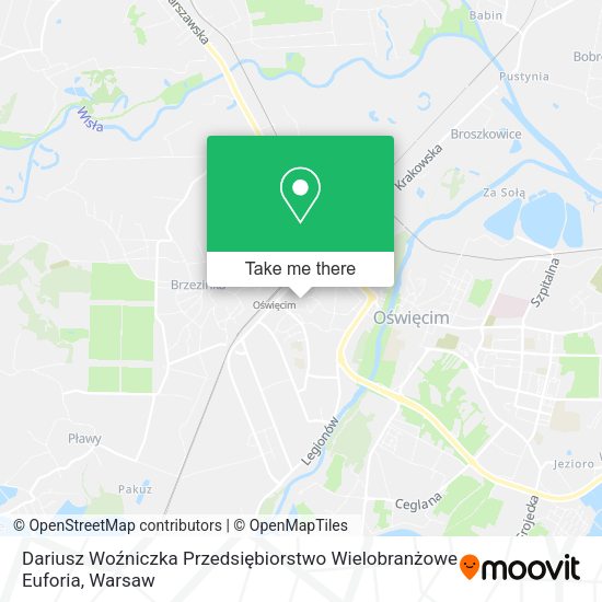 Dariusz Woźniczka Przedsiębiorstwo Wielobranżowe Euforia map