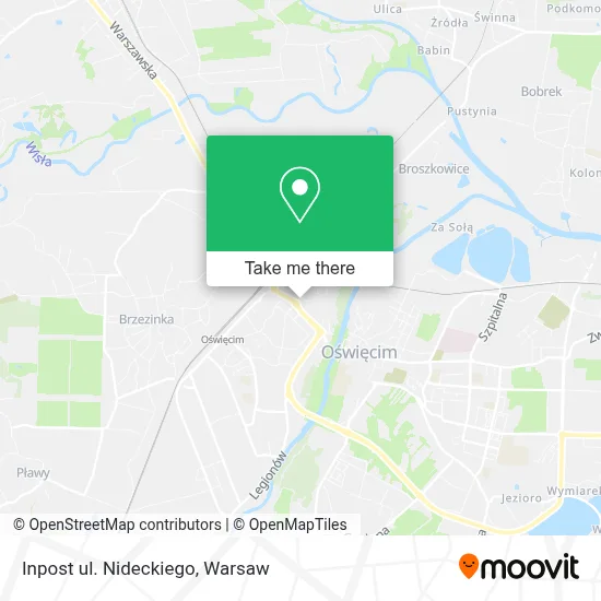 Inpost ul. Nideckiego map