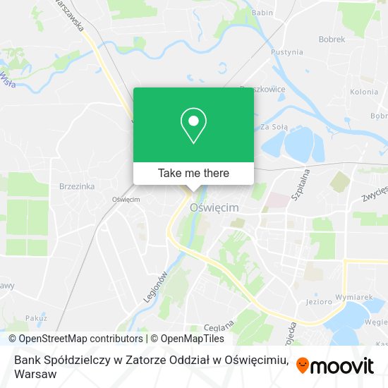 Bank Spółdzielczy w Zatorze Oddział w Oświęcimiu map