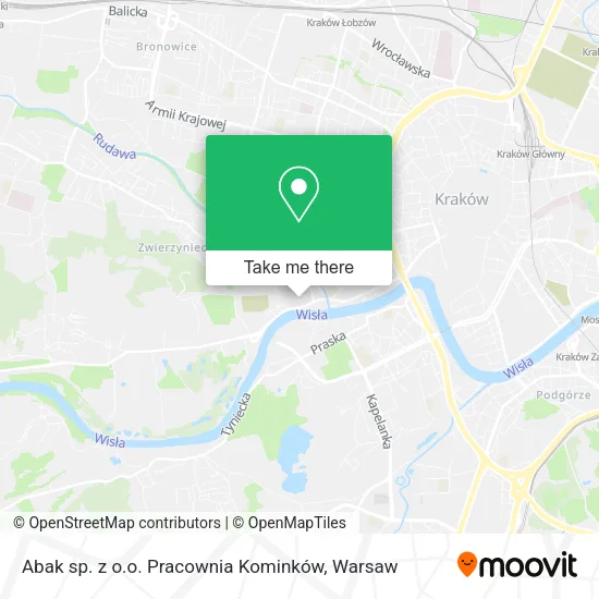 Карта Abak sp. z o.o. Pracownia Kominków