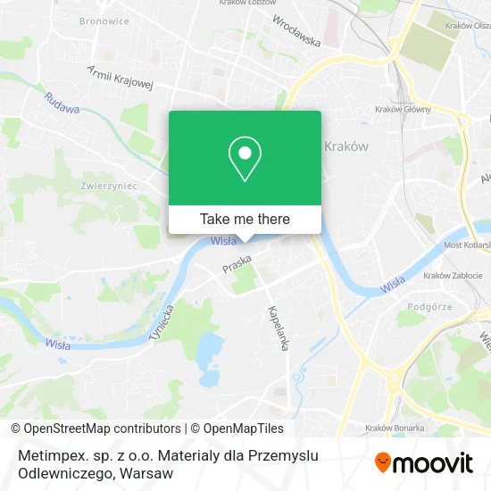 Metimpex. sp. z o.o. Materialy dla Przemyslu Odlewniczego map