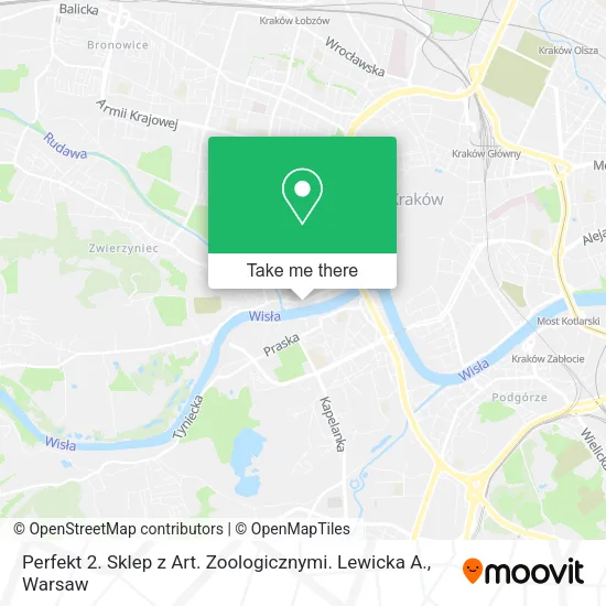 Карта Perfekt 2. Sklep z Art. Zoologicznymi. Lewicka A.