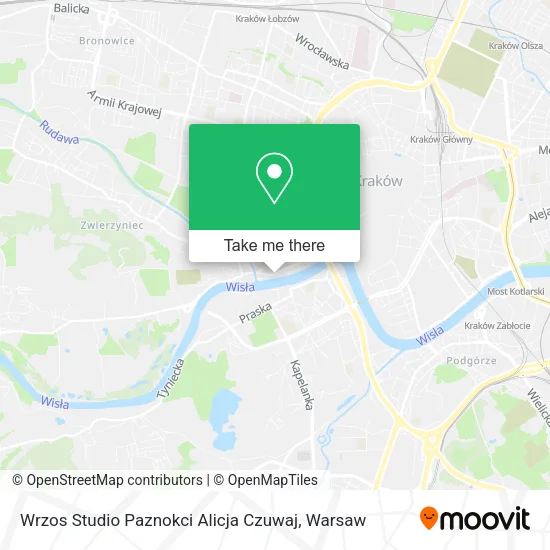 Карта Wrzos Studio Paznokci Alicja Czuwaj