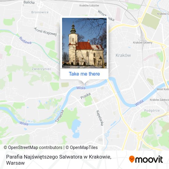 Parafia Najświętszego Salwatora w Krakowie map