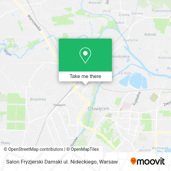 Карта Salon Fryzjerski Damski ul. Nideckiego