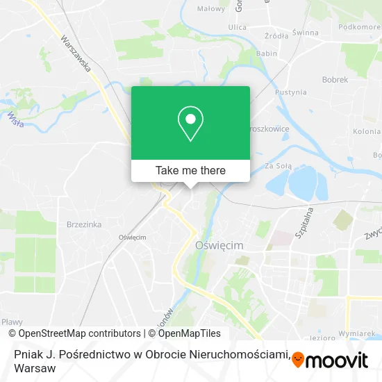 Карта Pniak J. Pośrednictwo w Obrocie Nieruchomościami